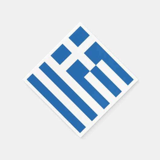 Greece flag Paper Napkin Serviette (Ecke)