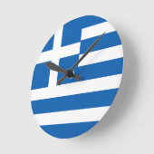 Greece Flag Runde Wanduhr (Winkel)