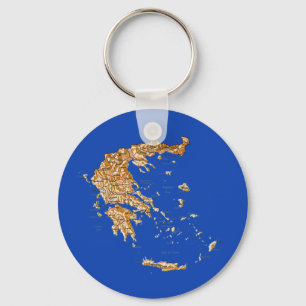 Greece Map Keychain Schlüsselanhänger