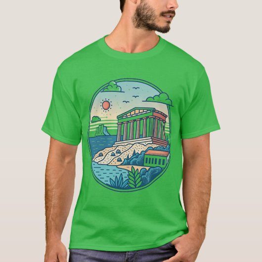 GREECE retro T-Shirt (Vorderseite)