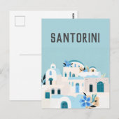Greece Santorini Postkarte (Vorne/Hinten)