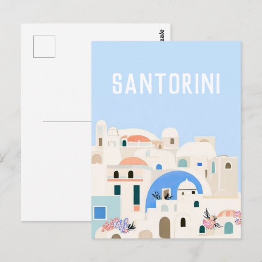 Greece Santorini Postkarte (Vorne/Hinten)