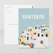 Greece Santorini Postkarte (Vorne/Hinten)