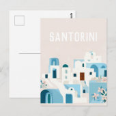 Greece Santorini Postkarte (Vorne/Hinten)