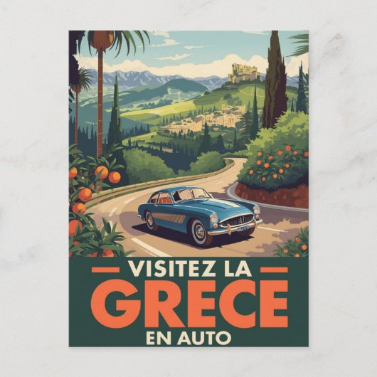 Greece TravelClassic Car Postkarte (Vorderseite)