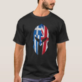 Greece UK Flag British Greek Roots Helmet T-Shirt (Vorderseite)