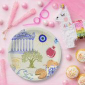 Greece Vacation Minimalism Pappteller (Party)