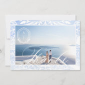 Greece Wedding Thanks Script Monogram Photo Einladung (Vorderseite)