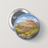 Greece's Acropolis Button (Vorne & Hinten)