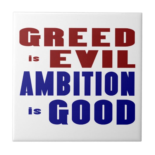 Greed and Ambition Fliese (Vorderseite)