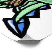 Greedy Cupcake Dragon Poster (Ecke)