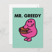 Greedy Eating Cake Postkarte (Vorne/Hinten)