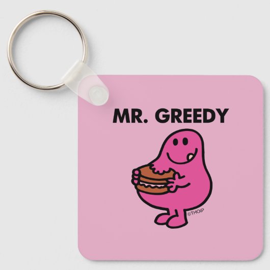 Greedy Eating Cake Schlüsselanhänger (Vorderseite)