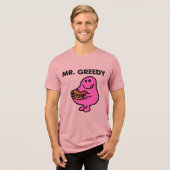 Greedy Eating Cake Tri-Blend Shirt (Vorderseite voll)