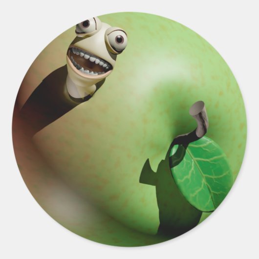Greedy Grub Runder Aufkleber (Vorderseite)