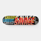 GREEDY SAVAGE JMT 7 3/4" Skateboard Deck (Horizontal)