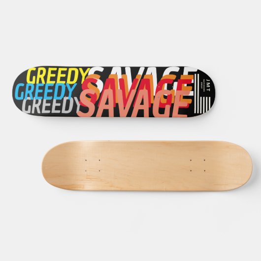 GREEDY SAVAGE JMT 7 3/4" Skateboard Deck (Horizontal)