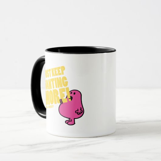 Greedy Will mehr Tasse (Vorderseite Links)