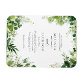 Greeen Branches Border Wedding Magnet (Horizontal)