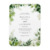 Greeen Branches Border Wedding Magnet (Vertikal)