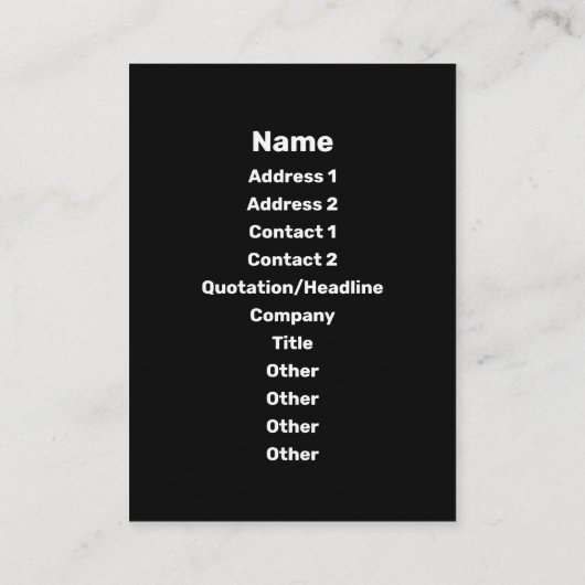 Greek Alphabet Visitenkarte (Rückseite)