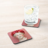 Greek ancient floral woman coaster. getränkeuntersetzer (Rechte Seite)