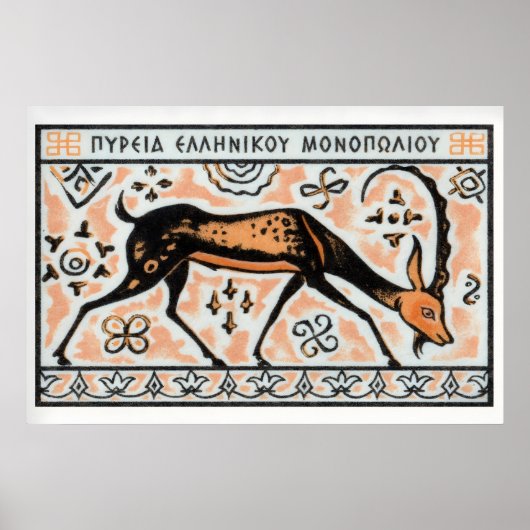 Greek Antelope - Matchbox Print - Aesthetic Wall Poster (Vorne)