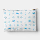 Greek Beach Minimalist Zubehörtasche (Rückseite)