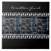 Greek Black Figur Troop Fliese (Vorderseite)