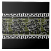 Greek Black Figur Troop Fliese (Vorderseite)