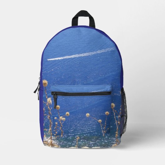 Greek Blue Sea Bedruckter Rucksack (Vorderseite)