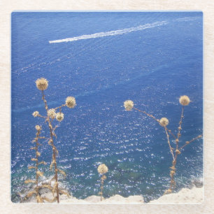 Greek Blue Sea Glasuntersetzer
