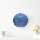 Greek Blue Sea Runde Wanduhr (Zuhause)