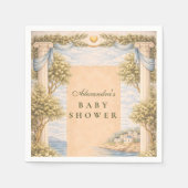 Greek Coastal Columns Baby Shower Serviette (Vorderseite)