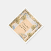 Greek Coastal Columns Baby Shower Serviette (Ecke)