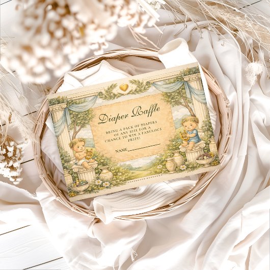 Greek Coastal Columns Diapper Raffle Begleitkarte