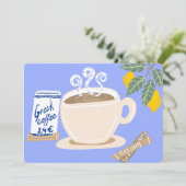 Greek Coffee & Lemon Branch Mediterranean Print Karte (Stehend Vorderseite)