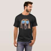 Greek Flag Afghan Hound Dog Greece Pocket T-Shirt (Vorne ganz)