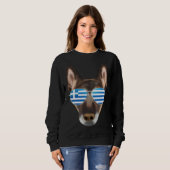 Greek Flag Belgian Malinoi Dog Greece Pocket Sweatshirt (Vorne ganz)