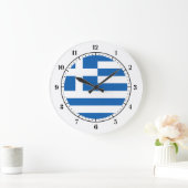 Greek flag große wanduhr (Zuhause)
