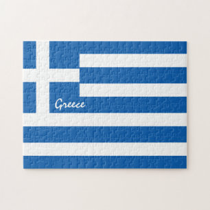 Greek flag & Patriots - Greece travel/sports fans Puzzle