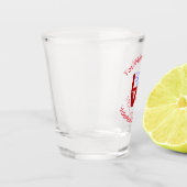 Greek Flag Red Letters LOVE Personalized Schnapsglas (Links)