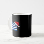 Greek Flag Santa Hat Funny Greece Christmas Holida Kaffeetasse (Vorderseite Links)