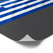Greek Flag Santa Hat Funny Greece Christmas Holida Poster (Ecke)