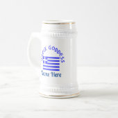 Greek Goddess and Flag of Greece Bierglas (Vorderseite Links)