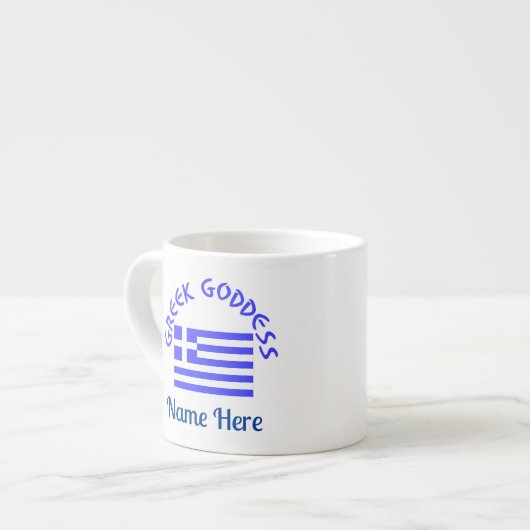 Greek Goddess and Flag of Greece Espressotasse (Vorderseite Links)