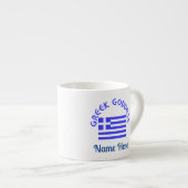 Greek Goddess and Flag of Greece Espressotasse (Vorderseite Rechts)