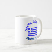 Greek Goddess and Flag of Greece Kaffeetasse (VorderseiteRechts)