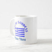 Greek Goddess and Flag of Greece Kaffeetasse (Vorderseite Links)
