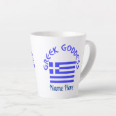 Greek Goddess and Flag of Greece Milchtasse (Rechte Ecke)